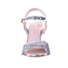 Sequin Open Toe High Heel Sandal (Silver)