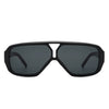 Skyhaven - Oversize Square Retro Double Bridge Vintage Fashion Sunglasses