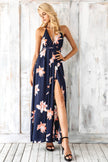 Boho Deep V-Neck Sleeveless Maxi Dress