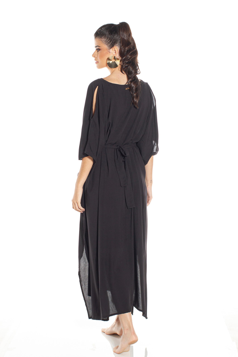 Jalapao Black Kaftan Cover Up Duster