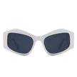 Shimmerz - Square Oversize Irregular Wavy Temple Design Fashion Sunglasses