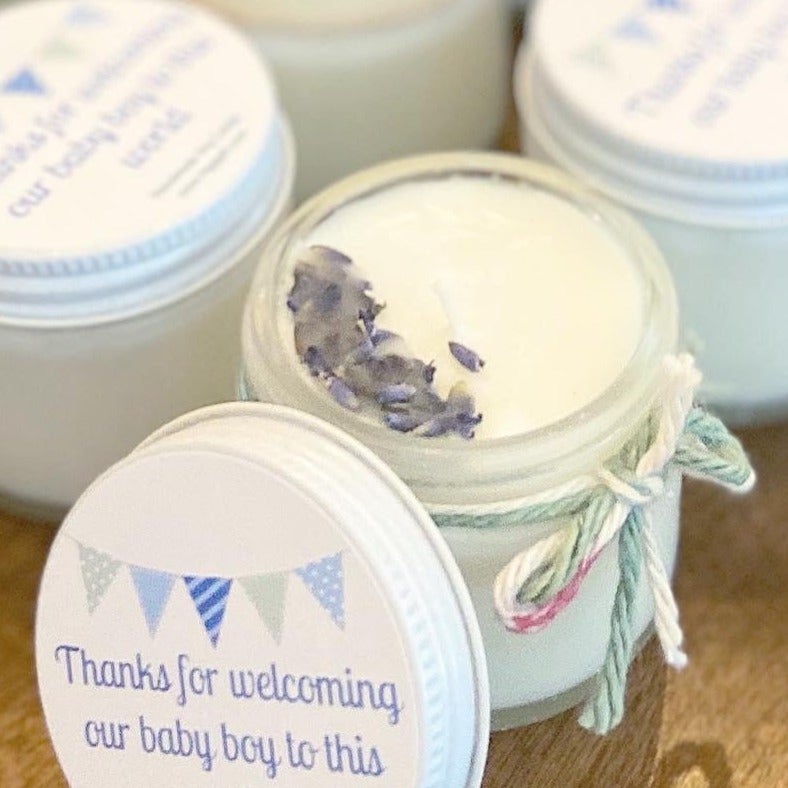 Baby Shower Giveaway Candle