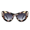 Luminara - Women Fashion Retro Round Cat Eye Sunglasses