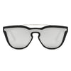 AIEA | Unisex Fashion Brow-Bar Single Flat Lens Round Sunglasses Circle