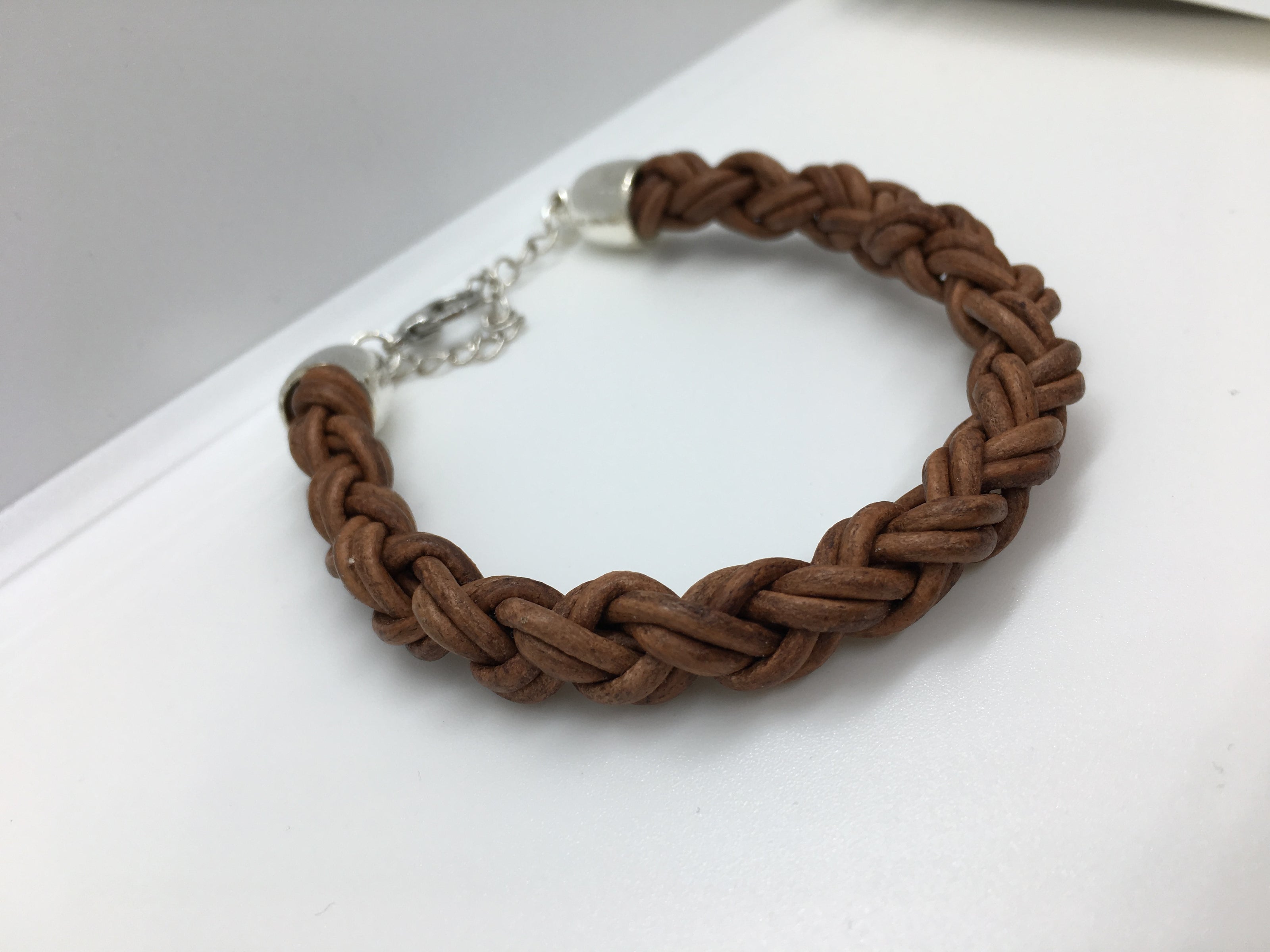 Brown Thick Braided Bracelet