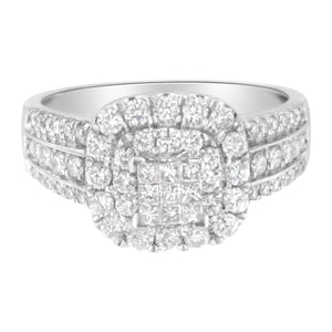 14K White Gold Diamond Vintage Ring