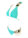 Electra Halter Top & Classic Bottom - Mint Green