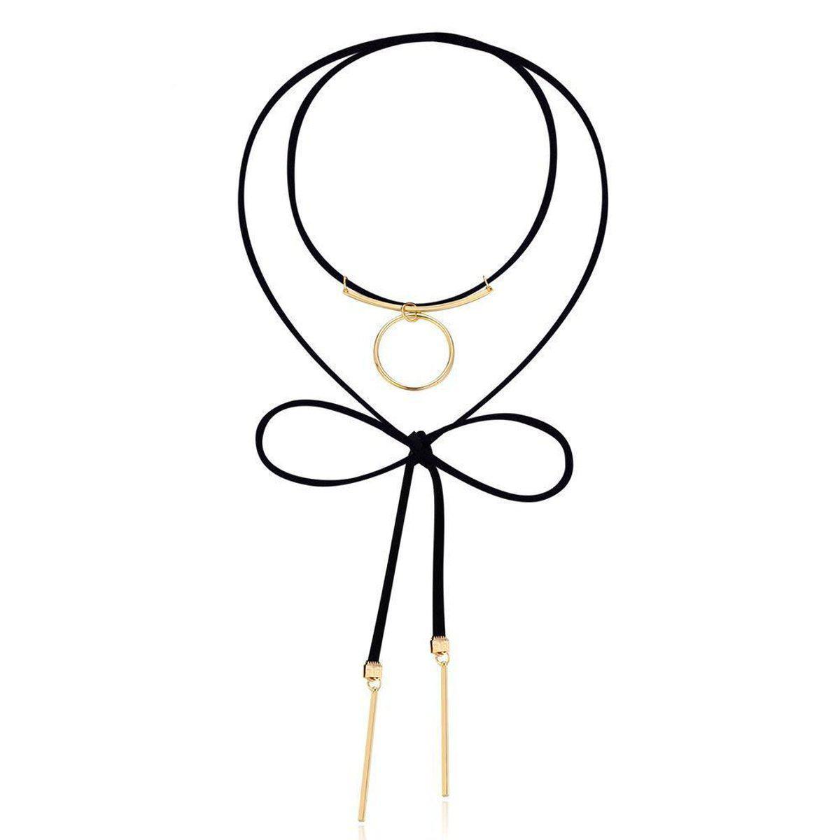 Audacious Ribbon Bow Layered Necklace