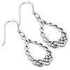 Celtic Drop Shape Silver Earrings