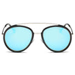 FARMINDALE | Polarized Circle Round Brow-Bar Fashion Sunglasses