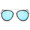 FARMINDALE | Polarized Circle Round Brow-Bar Fashion Sunglasses