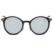 DEWITT | Retro Horn Rimmed Keyhole Bridge Round Sunglasses Circle