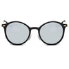 DEWITT | Retro Horn Rimmed Keyhole Bridge Round Sunglasses Circle