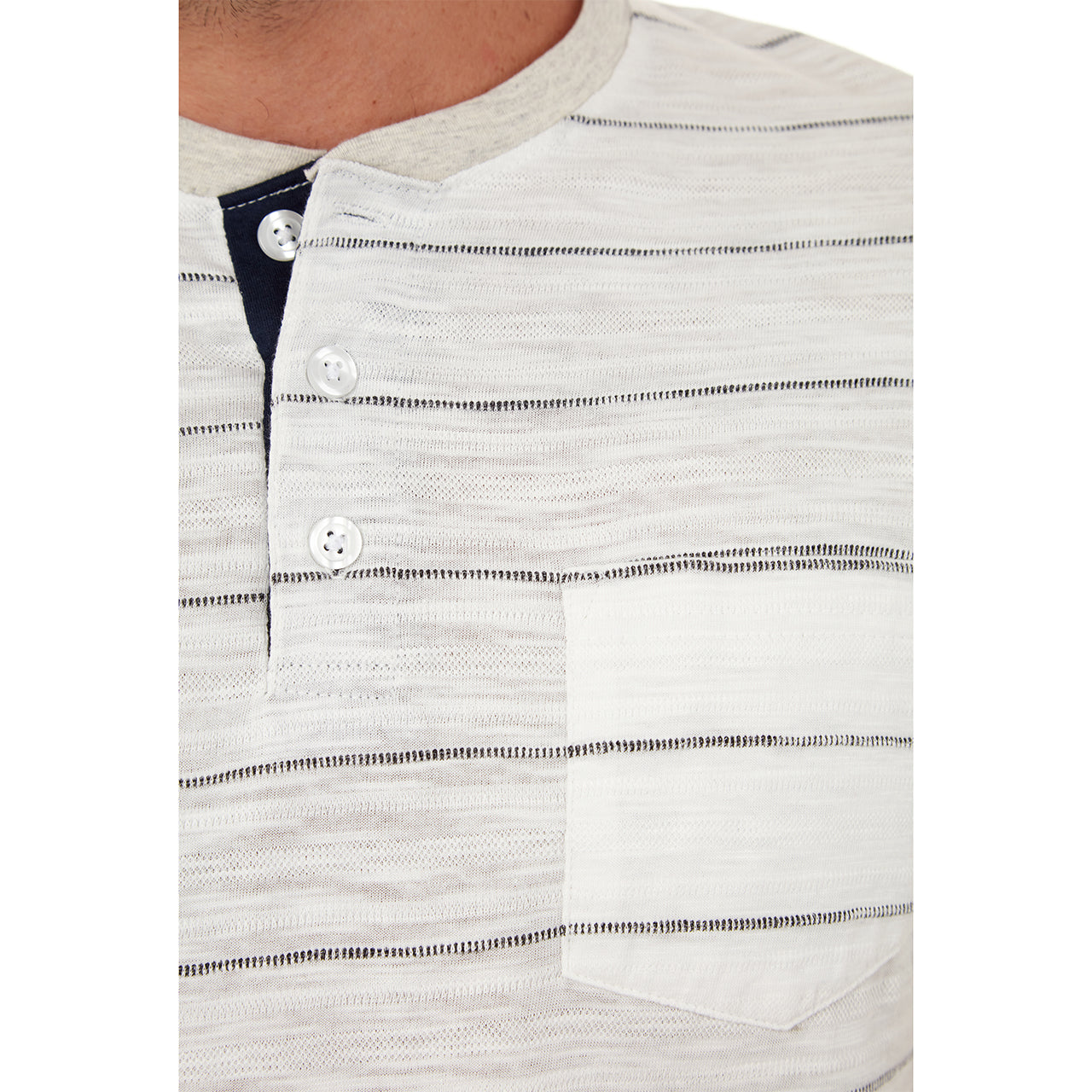 Josiah Jacquard Striped Henley