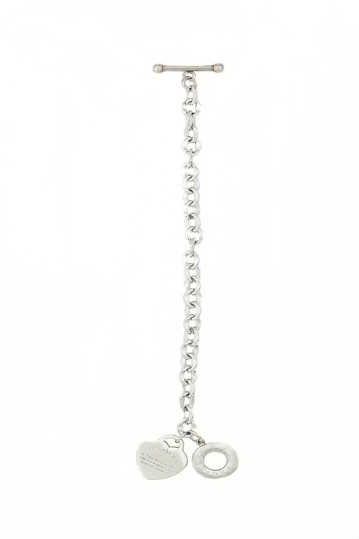 Kanika Heart & Cross Bracelet - Silver