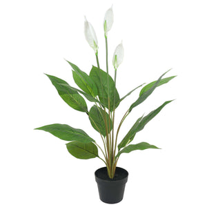 Floraison Artificielle Lys de Paix Blanc / Lys Calla 95cm