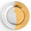 GILT CONTOUR Set/4 Gold/Silver Salad Plates