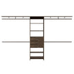 Closet System Pittsburg, quatre tringles de suspension - Noyer foncé