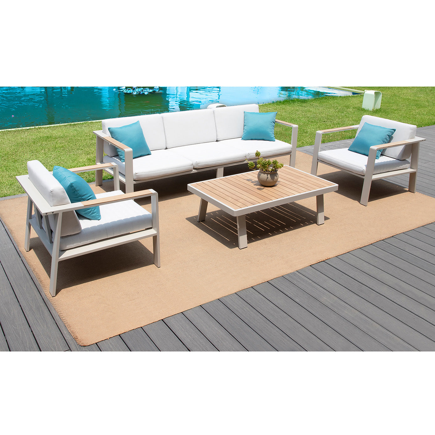 HIGOLD Nofi Aluminum Patio Sofa Coastal for 5 - Series 6801