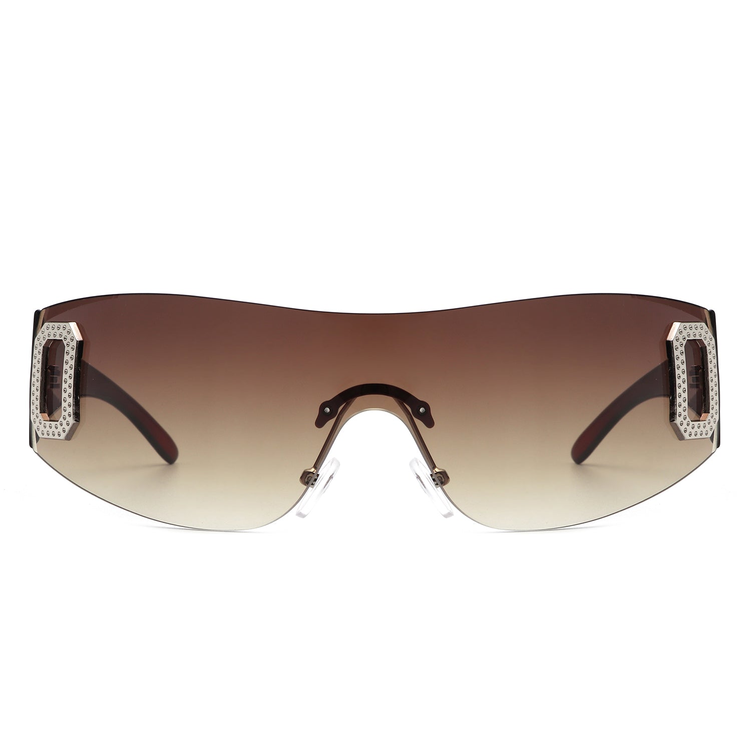 Havoc - Lunettes de soleil rectangulaires sans monture élégantes pour femmes