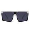 Vitalize - Oversize Retro Square Flat Top Tinted Fashion Women Sunglasses