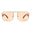 Diamonde - Square Retro Flat Top Tinted Vintage Fashion Sunglasses