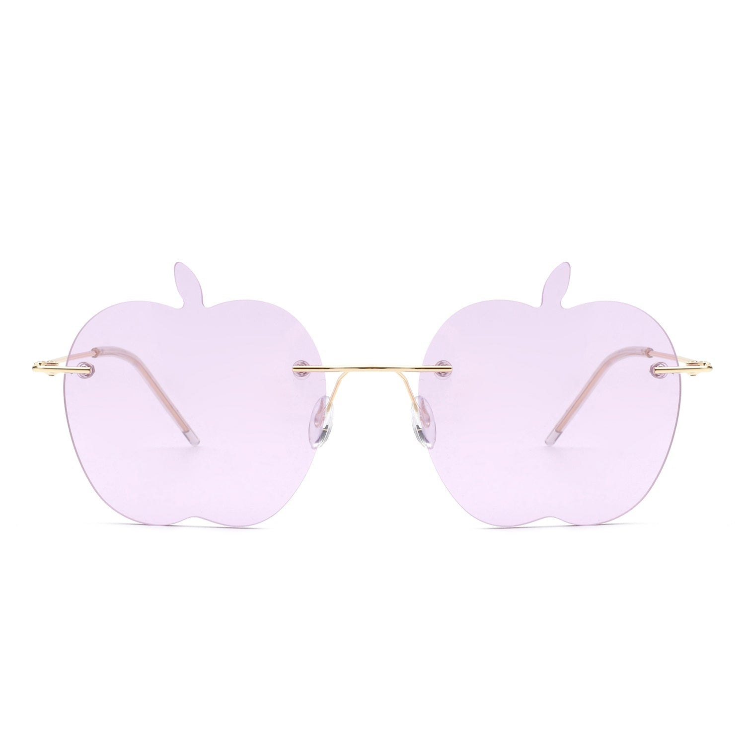 Zephyrus - Rimless Apple Shape Party Frameless Tinted Sunglasses