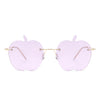 Zephyrus - Rimless Apple Shape Party Frameless Tinted Sunglasses