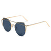 DILLON | Modern Cat Eye Mirrored Flat Lens Sunglasses Circle