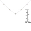 Sterling Silver Diamond Station Necklace