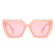 Kaeliana - Oversize Square Tinted Women Fashion Cat Eye Sunglasses