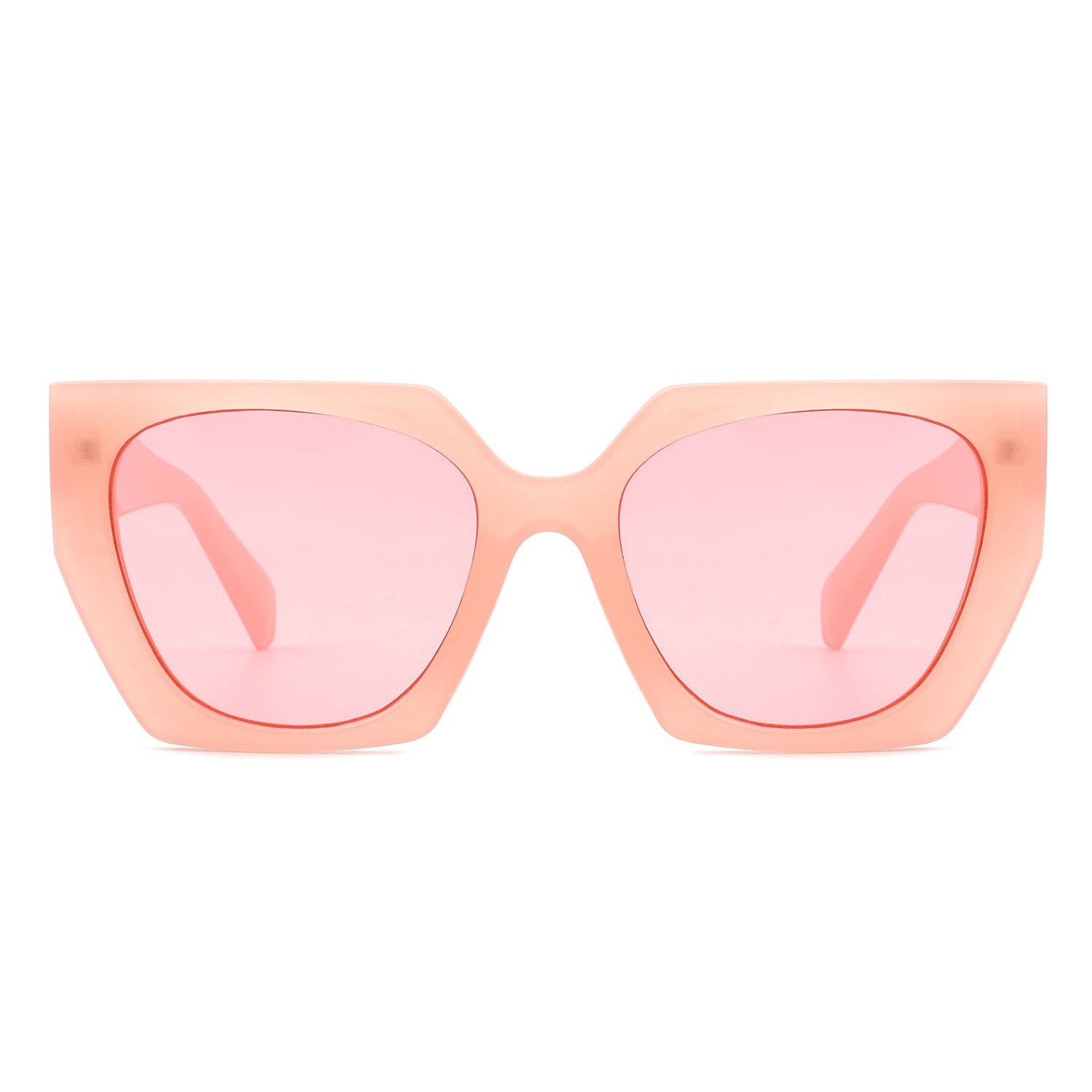 Kaeliana - Oversize Square Tinted Women Fashion Cat Eye Sunglasses