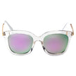 DEKALB | Women's Oversize Mirrored Lens Horned Rim Sunglasses