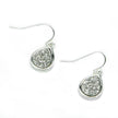 Emma Silver Druzy Teardrop Earrings