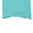 Turkish Cotton Blend Fringed Hobo Scarf Blue