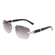 Hailstorm - Rectangle Retro Rimless Tinted Frameless Fashion Square Sunglasses