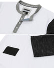 ZIMEGO Men's 3/4 Sleeve Black & White Baseball Henley