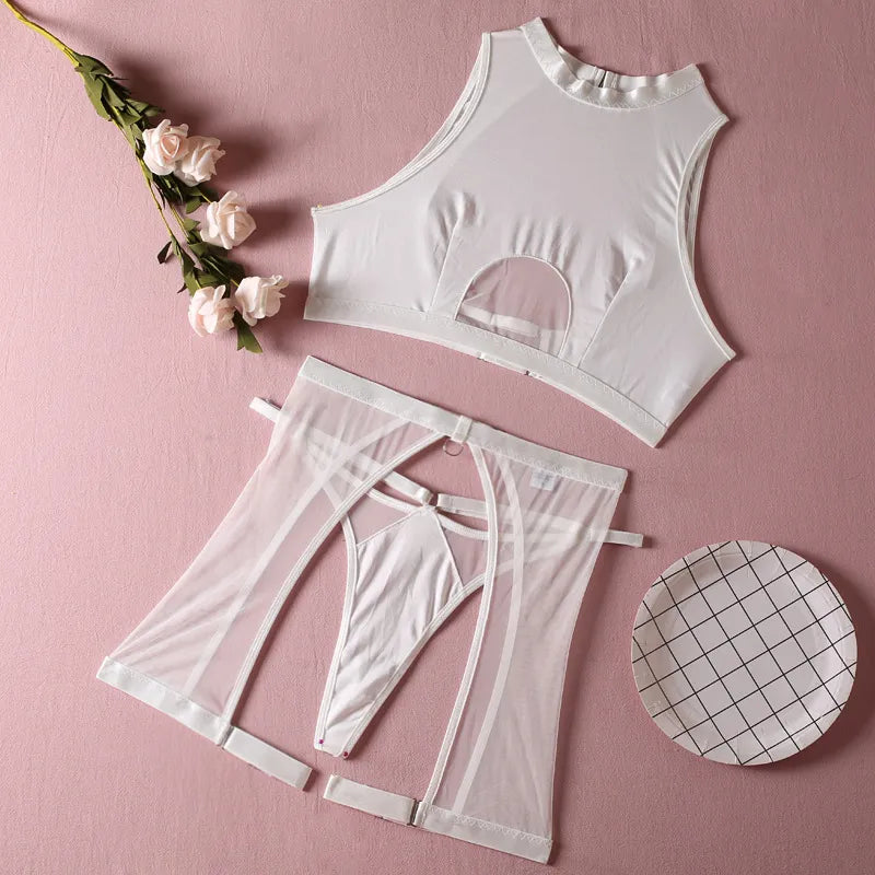 3 Pieces Seamless Top Underwear Set