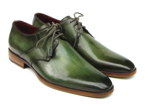 Chaussures derby vertes Paul Parkman pour hommes (ID#059-GREEN)