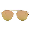 ERIE - Modern Teardrop Aviator Flat Mirrored Flat Lens Sunglasses