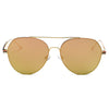 ERIE - Modern Teardrop Aviator Flat Mirrored Flat Lens Sunglasses