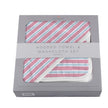 Ensemble serviette et gant de toilette à capuche en bambou Candy Stripe