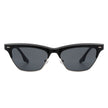 Mistique - Women Retro Half Frame Square Fashion Cat Eye Sunglasses