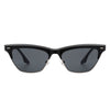 Mistique - Women Retro Half Frame Square Fashion Cat Eye Sunglasses