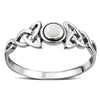 Celtic Trinity Silver Mother of Pearl Ring