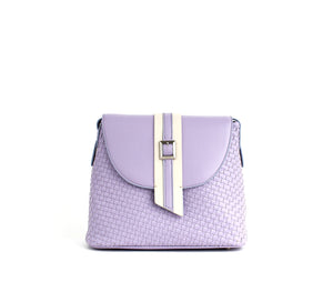 Kate - Lilac Vegan Basket Weave Bag