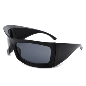 Skytalon - Square Retro Chunky Wrap Around Sunglasses