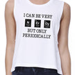 Nerdy Periodically Womens White Crop Top