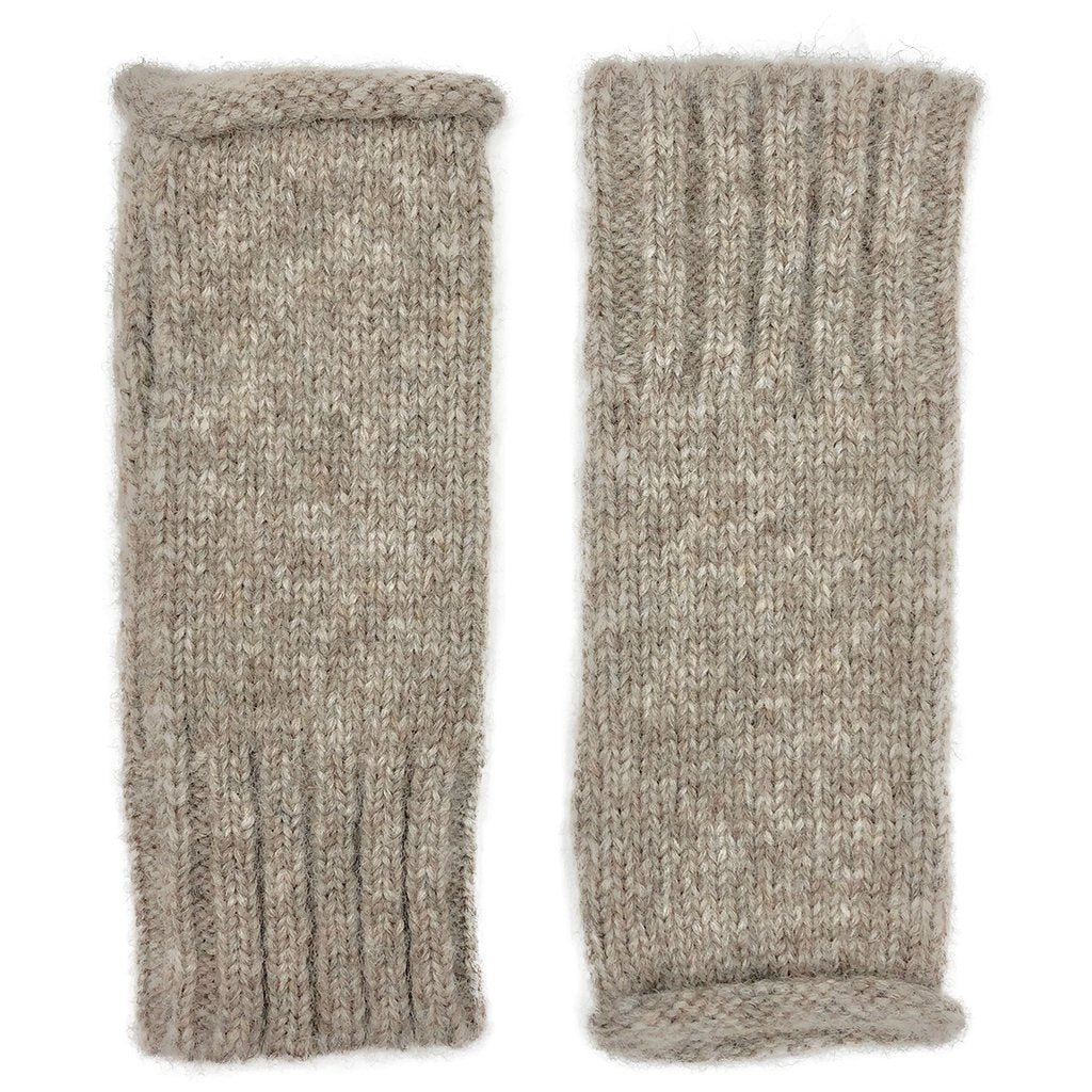 Gants en alpaga tricotés essentiels beiges