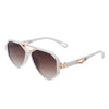 Unityth - Geometric Retro Round Vintage Fashion Aviator Sunglasses